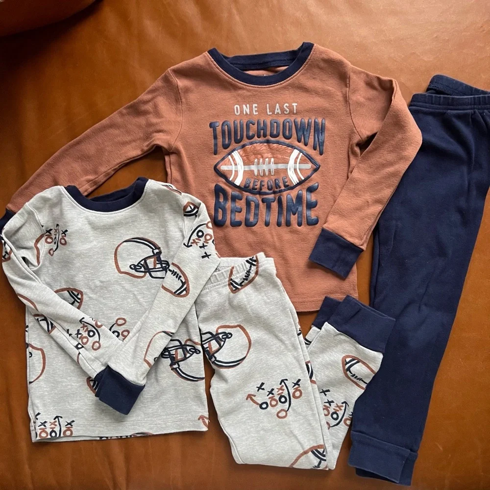 CARTERS Football PJ Bundle, 4T